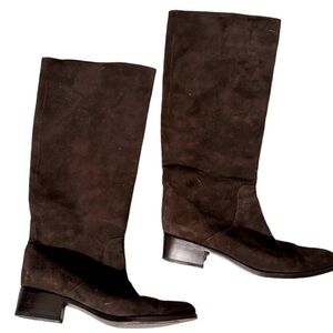 Rossi & Caruso Tall Brown Suede Riding Boots Size 38